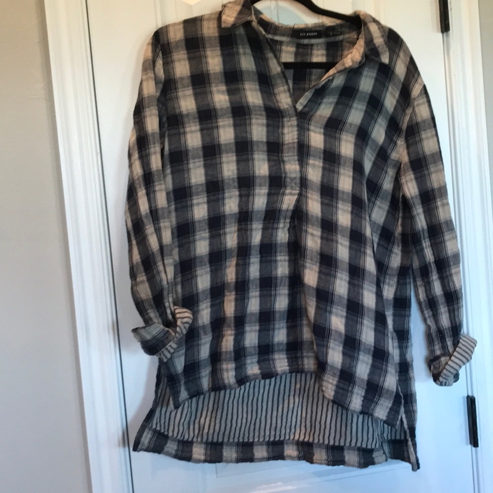 Oversized plaid shirt